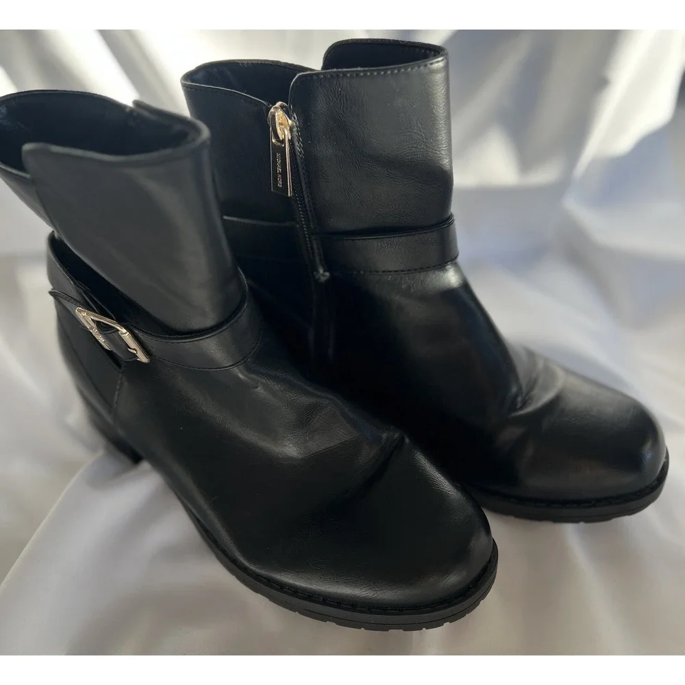 Michael Kors Ankle Black Motorcycle Combat Moto Punk Grunge Biker Rocker Boots 5